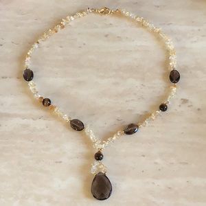 Gemstone crystal necklace jewelry estate sale new